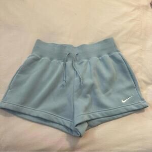 Nike Women's Loose Fit High Rise Light Blue Shorts